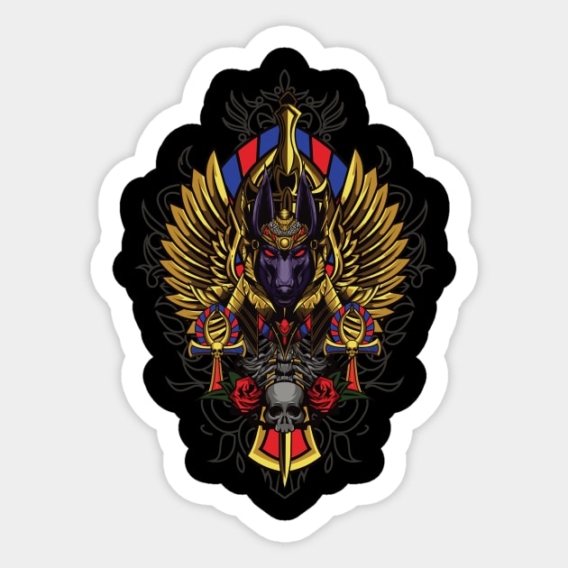 God Anubis Sticker by Harrisaputra